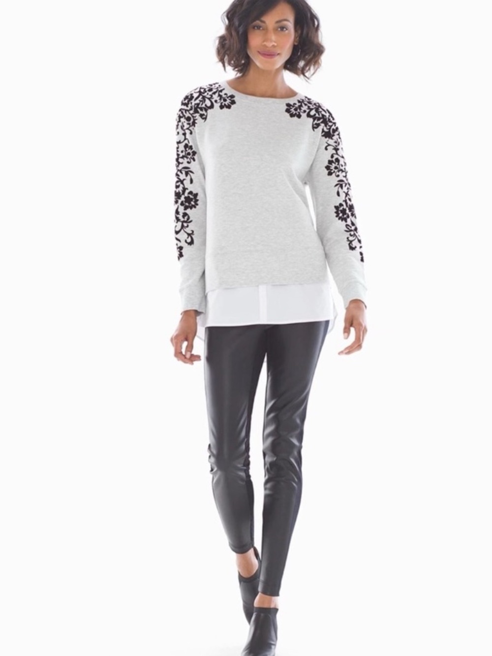 NWT Soma Smoothing Faux Leather Ponte Legging